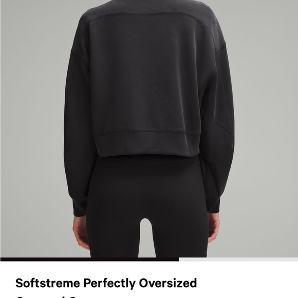 lululemon softstreme oversized cropped crew - Picture 3 of 5